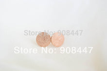 10 PCS-S013 Earrings jewelry Simple Round Earrings Gold Silver Pink Gold Brushed Circle stud Earrings