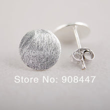 10 PCS-S013 Earrings jewelry Simple Round Earrings Gold Silver Pink Gold Brushed Circle stud Earrings