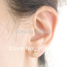 10 PCS-S014 Jewelry puck Ghost Animal Stud Earrings Simple monster and smile face Earrings Stud