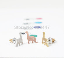 10 PCS-S015 jewelry Gold Silver Pink-gold Dinosaur Stud Earrings