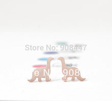 10 PCS-S015 jewelry Gold Silver Pink-gold Dinosaur Stud Earrings