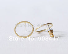 10 PCS-S022 Unique jewelry Gold Silver Pink Gold Open Circle studs Earrings