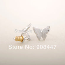 10 PCS-S024 jewelry Gold Silver Butterfly studs Earrings Girl Party Gifts