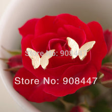 10 PCS-S024 jewelry Gold Silver Butterfly studs Earrings Girl Party Gifts