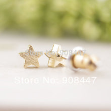 10 PCS-S025 jewelry Cute Star Earrings Gold Silver Pink Gold Little Star stud Earrings
