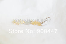 10 PCS-S027 jewelry 18K gold 3star teens stud earrings