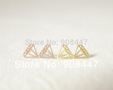 10 PCS-S028 jewelry Cute gold silver rose flat Subulate earrings