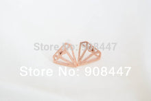 10 PCS-S028 jewelry Cute gold silver rose flat Subulate earrings
