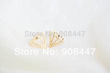 10 PCS-S028 jewelry Cute gold silver rose flat Subulate earrings