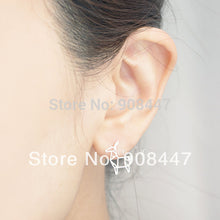 10 PCS-S035 jewelry Gold Silver Origami Deer Stud Earrings