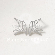 10 PCS-S036 jewelry Gold Silver Swallow Stud Earrings Bird Earrings