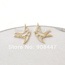 10 PCS-S036 jewelry Gold Silver Swallow Stud Earrings Bird Earrings
