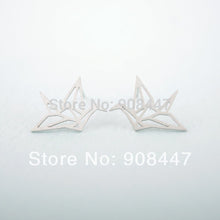 10 PCS-S037 Earrings jewelry Gold Silver Cute Origami Crane Stud Earrings