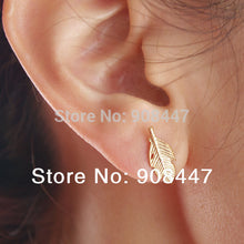10 PCS-S038 jewelry Gold Silver Fallen Leaves stud Earrings