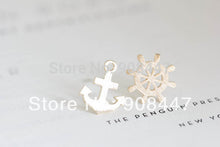 10 PCS-S042 jewelry funky anchor and rudder earring set