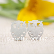 10 PCS-S045 jewelry 18K Gold night owl Stud earrings,bird of Minerva earrings Jewelry