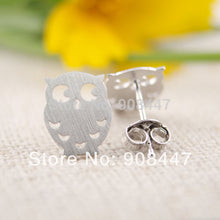 10 PCS-S045 jewelry 18K Gold night owl Stud earrings,bird of Minerva earrings Jewelry