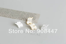 10 PCS-S046 jewelry silver gold cute elephant earring Jewelry