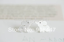 10 PCS-S046 jewelry silver gold cute elephant earring Jewelry
