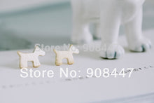10 PCS-S051 jewelry silver cute animal dog earrings