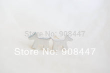 10 PCS-S051 jewelry silver cute animal dog earrings