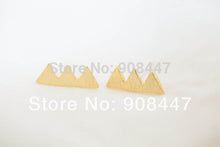 10 PCS-S052 jewelry Mountain 18K Gold prom unique fun mustache earrings jewelry