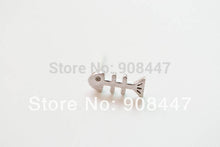 10 PCS-S053 jewelry 18k gold cat and fish bone Stud Post earring