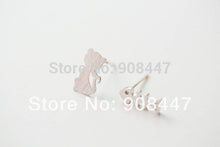 10 PCS-S053 jewelry 18k gold cat and fish bone Stud Post earring