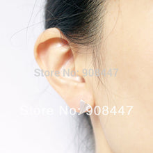 10 PCS-S054 jewelry Gold Silver Origami Plane Stud Earrings