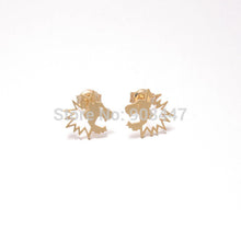 10 PCS-S065 jewelry Detailed Valiant Roar Lion King Flat Stud Earrings -