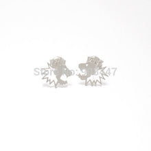 10 PCS-S065 jewelry Detailed Valiant Roar Lion King Flat Stud Earrings -