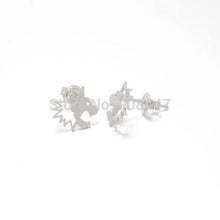 10 PCS-S065 jewelry Detailed Valiant Roar Lion King Flat Stud Earrings -
