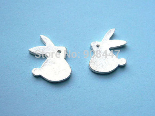 10 PCS-S067 jewelry Little Bunny Earrings rabbit stud handcrafted silver jewelry wome