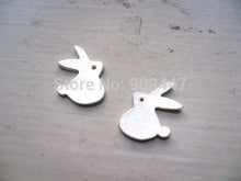 10 PCS-S067 jewelry Little Bunny Earrings rabbit stud handcrafted silver jewelry wome
