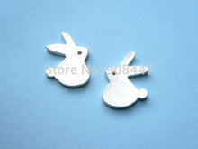 10 PCS-S067 jewelry Little Bunny Earrings rabbit stud handcrafted silver jewelry wome