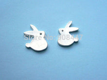 10 PCS-S067 jewelry Little Bunny Earrings rabbit stud handcrafted silver jewelry wome