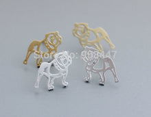 10 PCS-S069 jewelry Tiny Bulldog silver studs earrings,dog earrings