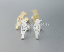 10 PCS-S070 jewelry Tiny Parrot Silver studs earrings,bird earrings