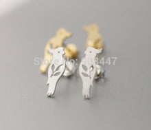 10 PCS-S070 jewelry Tiny Parrot Silver studs earrings,bird earrings