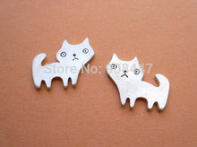 10 PCS-S071 jewelry Cat Stud Earrings Fine Silver Jewelry Kawaii Earring