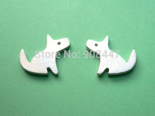 10 PCS-S074 jewelry cute Dog Stud Earrings - Puppy Silver Jewelry - Kawaii Jewelry