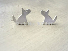 10 PCS-S074 jewelry cute Dog Stud Earrings - Puppy Silver Jewelry - Kawaii Jewelry