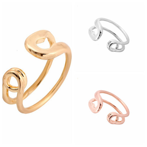 10 PCSlot Big Safety Pin Ring Stretch Rings Simple and Cool Style