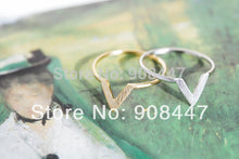 10 PCSlot Wire Chevron Knuckle Rings V Shape Midi Ring