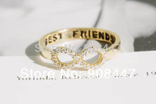 10 PCSlot- crystal best friend infinity rings,best friends rings,infinity rings,infinity jewelry,eternity rings