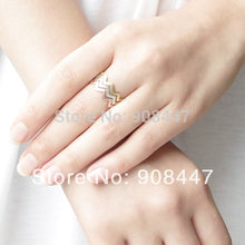 10 PCSlot- GOLD FILLED ZIG ZAG BAND THUMB RING,midi ring,WAVE RING