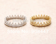10 PCSlot- Tiny Heart Tiara Ring - jewelry rings,anniversary ring,crystal rings
