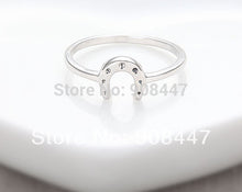 10 PCSlot- Lucky Horseshoe Ring - Silver Rhodium Plated, Everyday Jewelry, Simple, Cute, Adjustable Ring