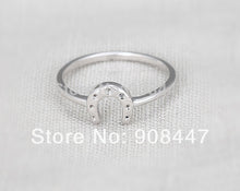 10 PCSlot- Lucky Horseshoe Ring - Silver Rhodium Plated, Everyday Jewelry, Simple, Cute, Adjustable Ring