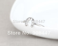 10 PCSlot- Lucky Horseshoe Ring - Silver Rhodium Plated, Everyday Jewelry, Simple, Cute, Adjustable Ring